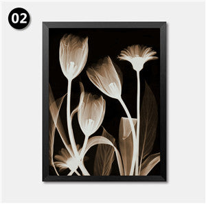 Transparent Flowers Canvas Art Print Poster, Wall Picture for Home Decoration, Floral Print Art Wall Poster HD2200