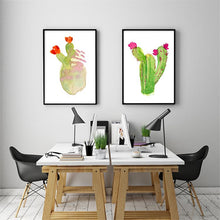 Load image into Gallery viewer, nordic cactus plants decorative paintings for living room abstract cactus wall painting posters and prints canvas prints YT0014
