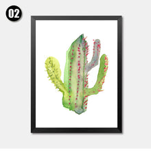 Load image into Gallery viewer, nordic cactus plants decorative paintings for living room abstract cactus wall painting posters and prints canvas prints YT0014

