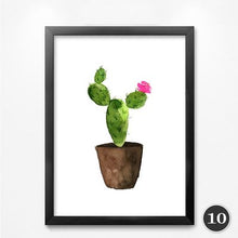 Load image into Gallery viewer, green small plants modern painting art wall picture abstract potted plants posters and prints YT0005-1
