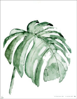 fresh green plants canvas painting fashion watercolor plants living room decor wall art print poster painting YT0069