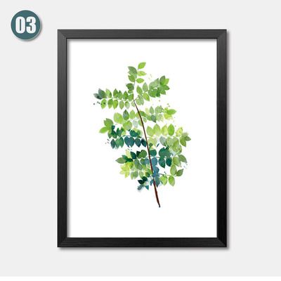 Fresh Plants Green Leaf Canvas Art Print Poster Still Life Wall Picture Canvas Painting Home Decor FG0029