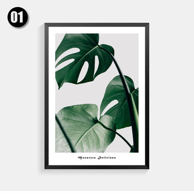 Green Plants Wall Art Poster Decor Painting Cuadros Decoracion Now Quotes The Paintings Canvas Art Print Poster FG0106