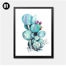 Load image into Gallery viewer, abstract cute plants canvas painting fashion watercolor plants picture wall art print poster painting HD2138
