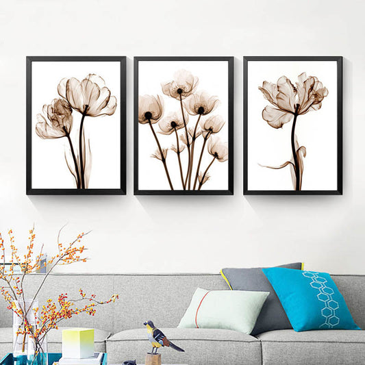 Transparent Flowers Wall Art Canvas Painting Posters and Prints Art Picture Abstract Wall Pictures No Poster Frame HD2133