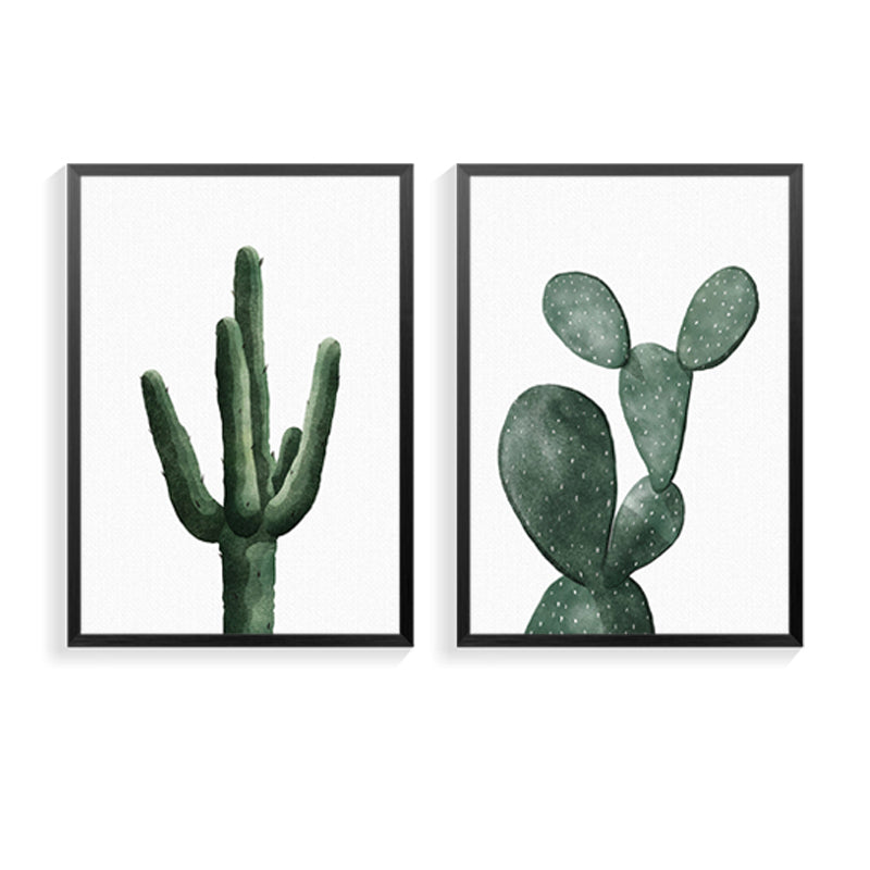 green plant canvas painting fashion modern picture cactus wall art print poster painting FG0099