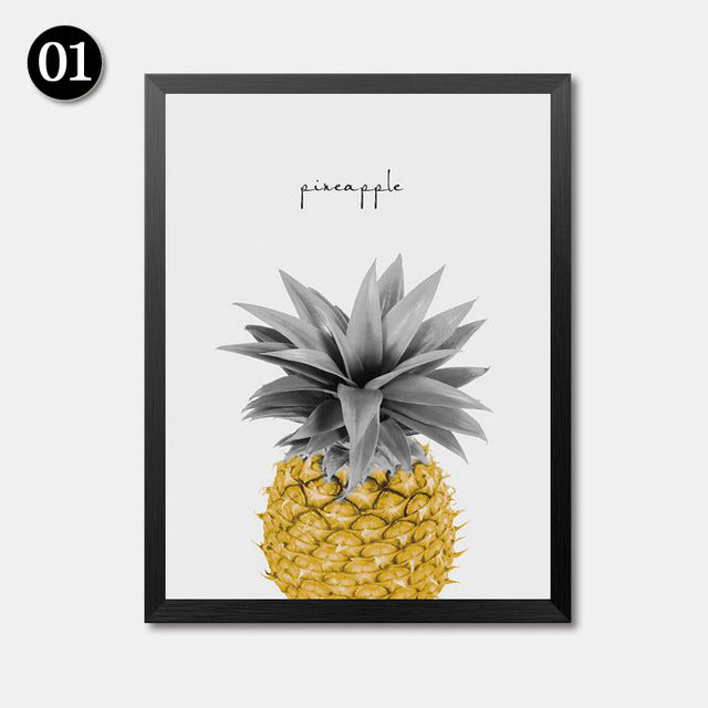 Modern Fruit Canvas Art Print Painting Poster,Canvas Wall Picture For Home Decoration, Pineapple Wall Decor WT0037
