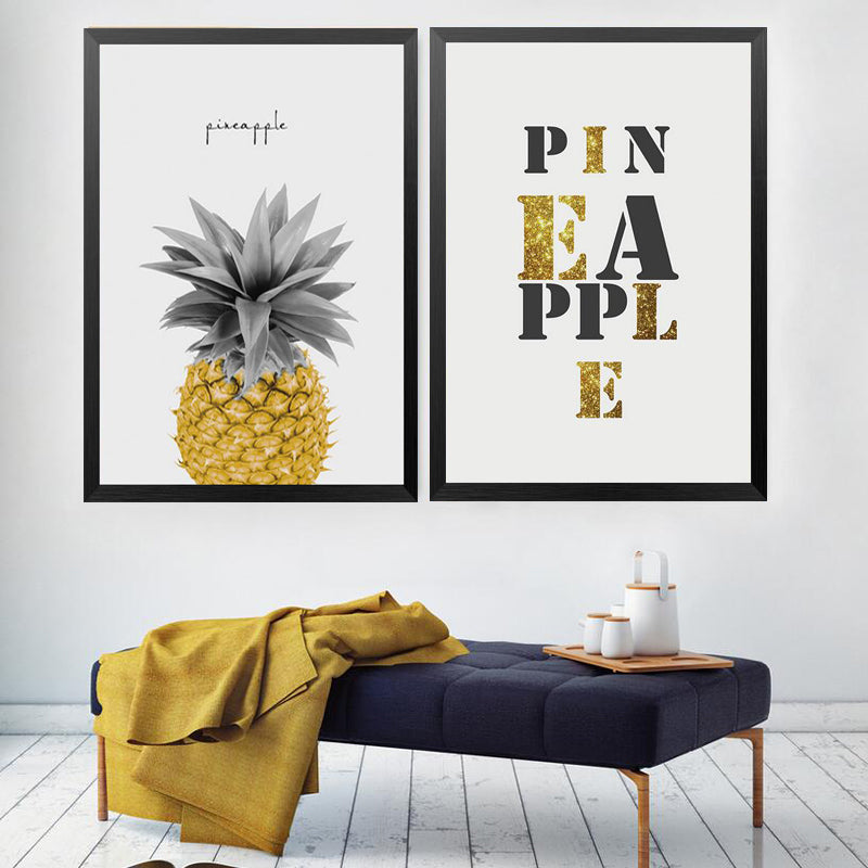 Modern Fruit Canvas Art Print Painting Poster,Canvas Wall Picture For Home Decoration, Pineapple Wall Decor WT0037