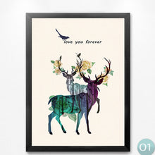 Load image into Gallery viewer, Animals Deer Pictures Home Art Print, Nordic Animals Canvas Wall Picture Print Poster For Home Wall Decor HD2289
