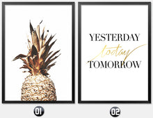 Load image into Gallery viewer, Yesterday Today Tomorrow Animal Art Prints Poster Pineapple Wall Picture Canvas Painting Kids Room Home Decor FG0049

