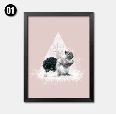 geometry animals wall art poster print picture for home decor FG0075