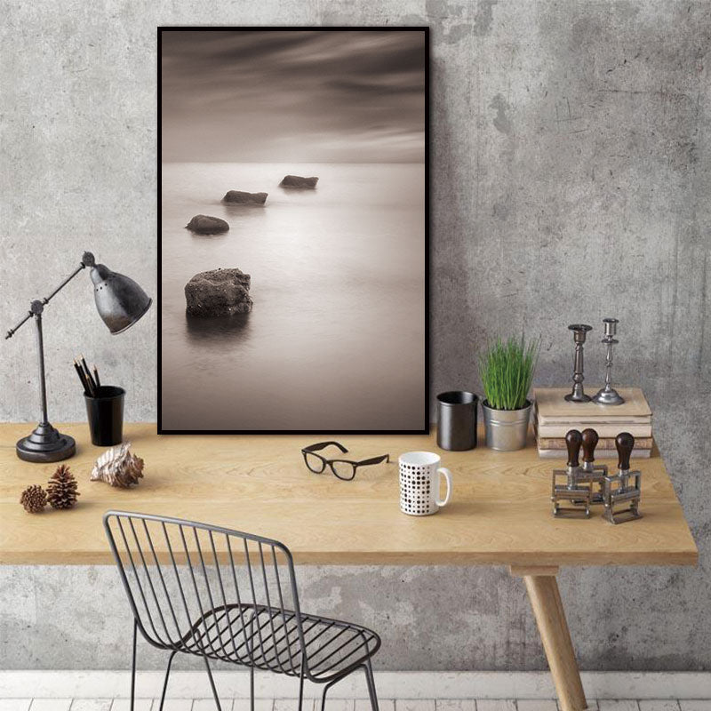 Abstract Lake Stone Natural Nordic Wall Pictures for Living Room Art Decoration Scandinavian Canvas Painting Prints No Frame