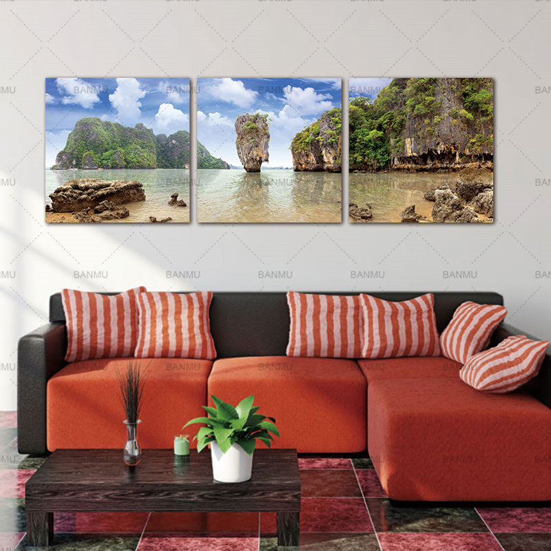 Canvas Paintings wall  Art Home Decoration For Living Room HD Landscape stone Modular Pictures On The Wall cuadros