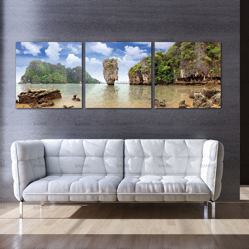 Canvas Paintings wall  Art Home Decoration For Living Room HD Landscape stone Modular Pictures On The Wall cuadros