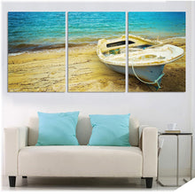 Load image into Gallery viewer, FashionUnframed 3 Panels Cheap Modern Sea boat Seascape Wall Painting Home Decorative Art Picture Paint on Canvas Prints
