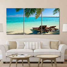 Load image into Gallery viewer, 3 Panel Sea Scenery With Beach Modern Wall Art For Wall Decor Home Decoration Picture Paint on Canvas Prints Painting(Unframed)

