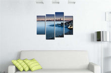 Load image into Gallery viewer, 4 Pieces Modern Canvas Painting Wall Art The Picture For Home Decoration  Beach Tree Log Seascape Coast Print On Canvas
