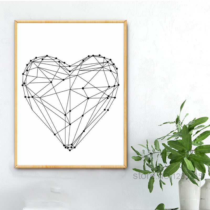 My heart Posters And Prints decorative Wall Art Canvas Painting Nordic Art Print Wall Pictures For Living Room No Poster Frame