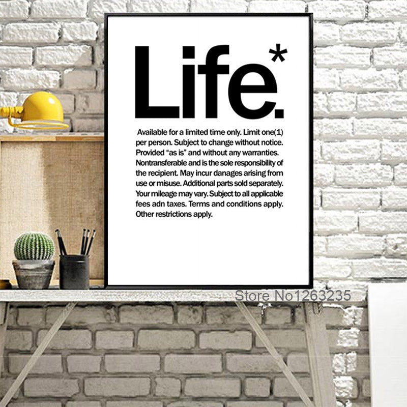 Cuadros Nordic Decoration Posters And Prints The Life Wall Art Canvas Painting Wall Pictures For Living Room No Poster Frame