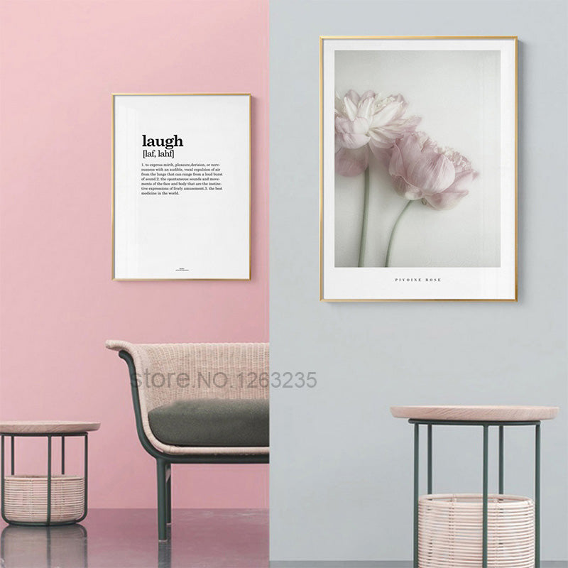 Pink Flower Picture Posters And Prints Nordic Poster Wall Art Canvas Printing Cuadros Canvas Pictures For Living Room Unframed
