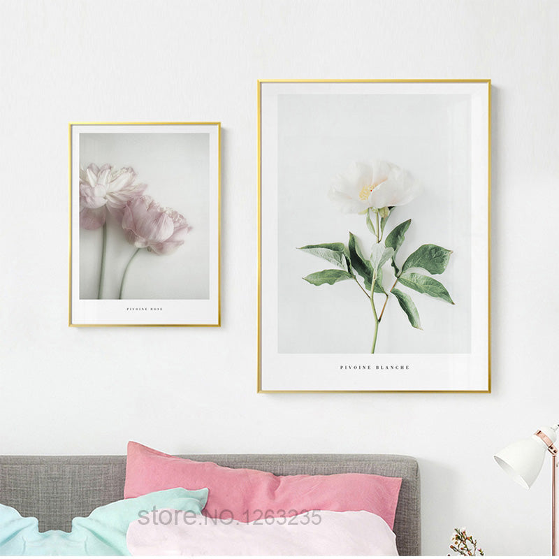 Pink Flower Picture Posters And Prints Nordic Poster Wall Art Canvas Printing Cuadros Canvas Pictures For Living Room Unframed