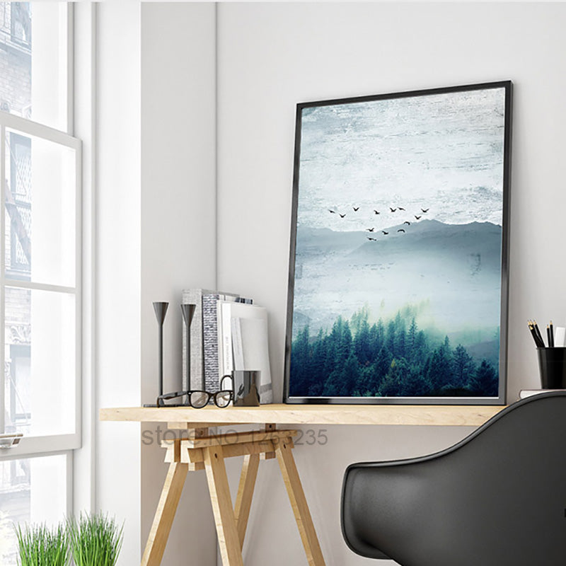 Landscape Painting Forest Life Bird Posters And Prints Picture Nordic Poster Canvas Pictures For Living Room Wall Art Unframed