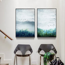 Load image into Gallery viewer, Landscape Painting Forest Life Bird Posters And Prints Picture Nordic Poster Canvas Pictures For Living Room Wall Art Unframed
