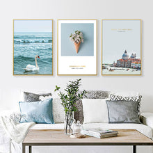 Load image into Gallery viewer, Landscape Painting Flower Flamingo Posters And Prints Nordic Poster Picture Canvas Art Wall Pictures For Living Room Unframed
