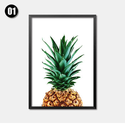 Wall Pictures For Living Room Posters And Prints Pineapple Flamingos Wall Art Canvas Painting Nordic Decoration No Poster Frame