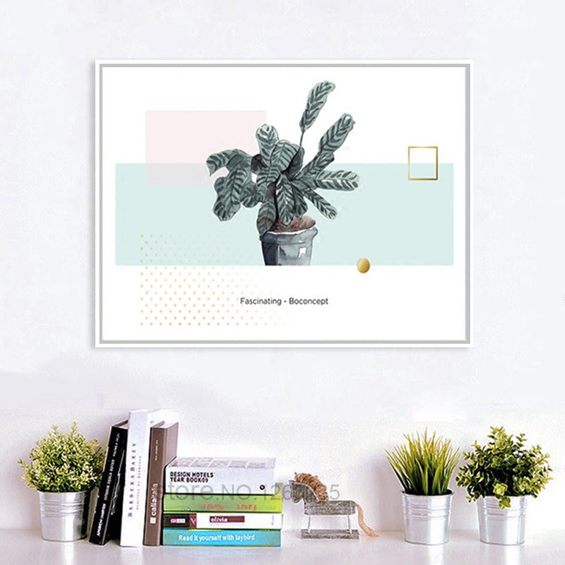 Green Plants Turtle leaf Posters And Prints Nordic Poster Wall Art Canvas Painting Wall Pictures For Living Room Unframed