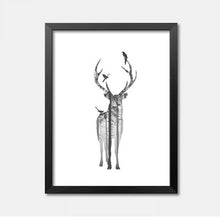 Load image into Gallery viewer, Nordic Style Poster Posters And Prints Elk Poster Wall Pictures For Living Room Letter Leaf Art Print Canvas Painting Unframed
