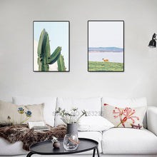 Load image into Gallery viewer, Horse Deer Cactus Never Give Up Posters And Prints Nordic Poster Wall Picture Canvas Art Wall Pictures For Living Room Unframed

