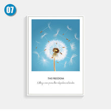 Load image into Gallery viewer, Blue Seawater Dandelion Coconut Posters And Prints Nordic Poster Wall Picture Canvas Art Wall Pictures For Living Room Unframed
