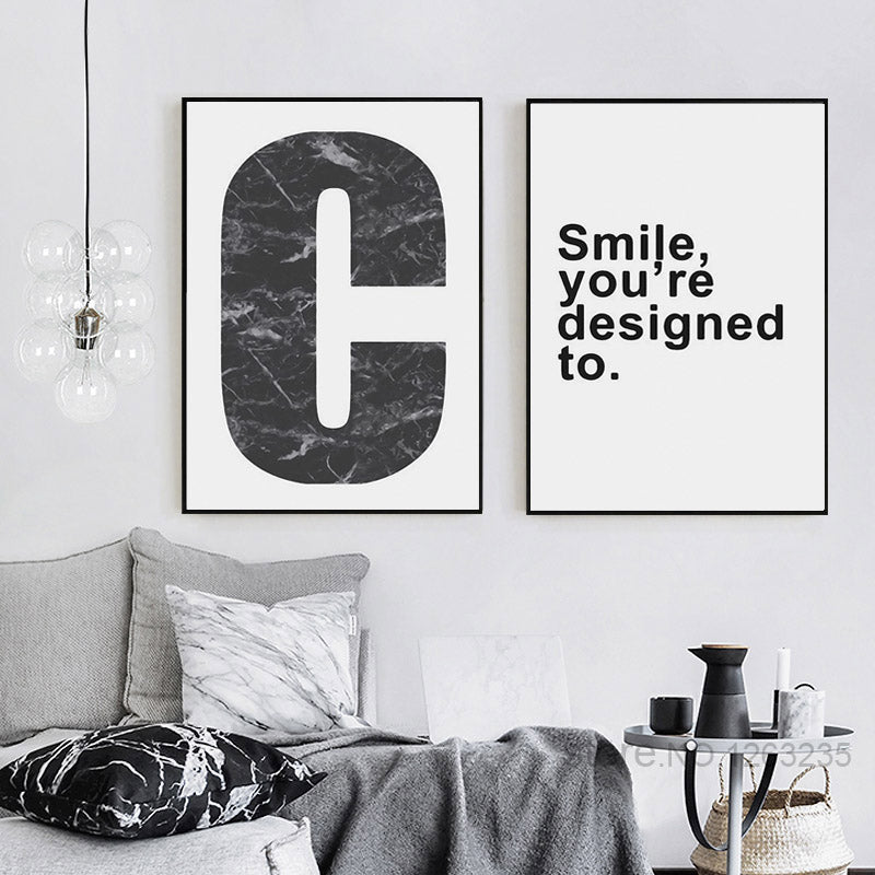 Gray Landscape Word Hi 5 Piece Canvas Art Posters And Prints Nordic Poster Canvas Pictures For Living Room Art Print Unframed