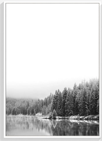 Nordic Black And White Landscape Forest Sea Scenery Posters And Prints Wall Art Canvas Painting Wall Pictures Poster Unframed