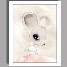 Load image into Gallery viewer, Cartoon Small Mouse Nursery Wall Art Canvas Painting Posters And Prints Wall Pictures For Living Room Nordic Poster Unframed
