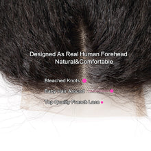 Load image into Gallery viewer, Luvin Brazilian Kinky Straight Hair Lace Closure 4x4 Bleached Knot With Baby Hair Middle Part 100% Remy Human Hair Shipping Free

