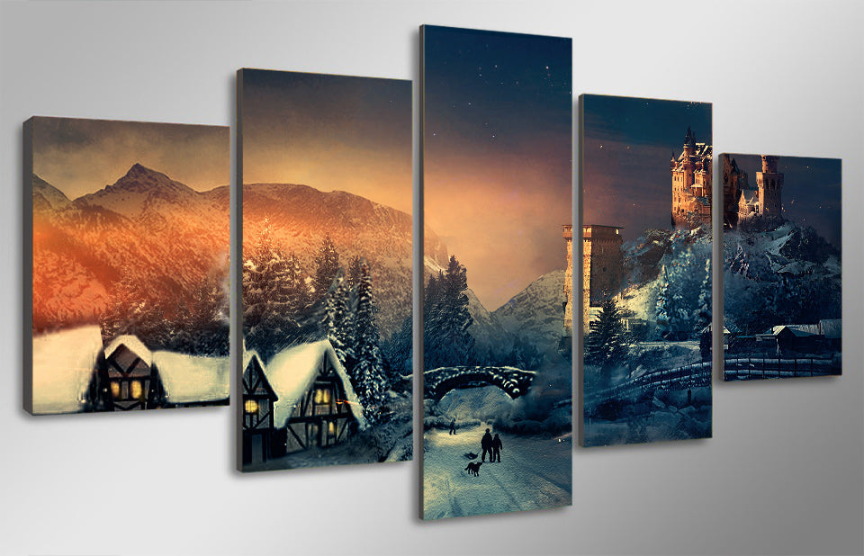 HD Printed christmas winter Painting Canvas Print room decor print poster picture canvas Free shipping/mnl-4943