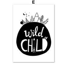 Load image into Gallery viewer, Explore Child Wall Art Canvas Painting Nordic Posters And Prints Black White Nursery
