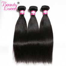 Load image into Gallery viewer, Peruvian Straight Hair Bundles With Closure Human Hair 3 Bundles With Closure Middle Part 4 Bundle Deals Non Remy Free Shipping

