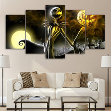 Load image into Gallery viewer, Artsailing HD 5 Piece canvas art painting The Nightmare Before Christmas pictures for living room modern home decor NY-7604B
