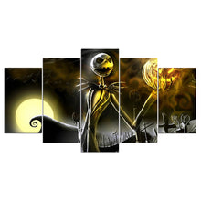 Load image into Gallery viewer, Artsailing HD 5 Piece canvas art painting The Nightmare Before Christmas pictures for living room modern home decor NY-7604B
