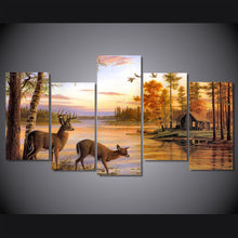 Load image into Gallery viewer, HD Printed The antelope to drink water Painting on canvas room decoration print poster picture canvas Free shipping/bb-4411
