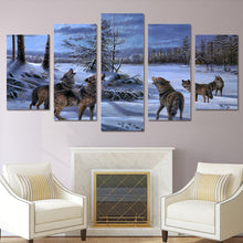 Load image into Gallery viewer, HD Printed Snow wolves Painting Canvas Print room decor print poster picture canvas Free shipping/ff5001
