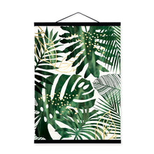 Load image into Gallery viewer, Green Plants Monstera Leaf Wooden Framed Poster Print Scandinavian Living Room Wall Art Picture Home DecorCanvas Painting Scroll

