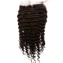 Load image into Gallery viewer, 3 Human Hair Bundles With Silk Base Closure Brazilian Kinky Curly Hair Weave Bundles With Closure 4x4 Part Prosa Hair Remy
