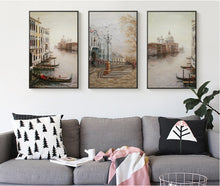 Load image into Gallery viewer, 3 Pieces Water City Landscape Canvas Paintings Modular Pictures Wall Art Canvas

