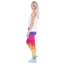 Load image into Gallery viewer, Leggings Printed Women Legging Colorful Triangles Rainbow Legins High Waist Elastic Leggins Silm
