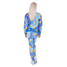 Load image into Gallery viewer, Legging Emoji Blue Olographic Legins Printed High Elasticity Trousers
