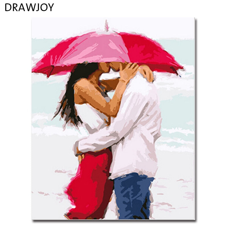 DRAWJOY Framed Wall Art Pictures DIY Oil Painting By Numbers DIY Canvas Oil Painting Home Decor For Living Room GX3037 Picture